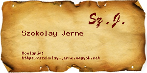 Szokolay Jerne névjegykártya